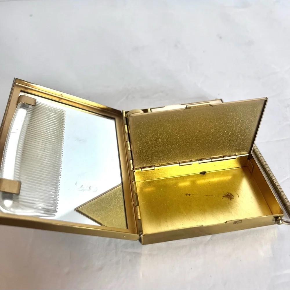 VOLUPTE Vintage Compact Makeup Purse Bag Organizer Lipstick Mirror Travel